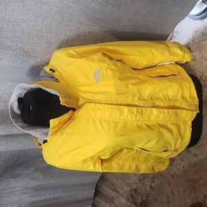 Yellow North Face Windbreaker